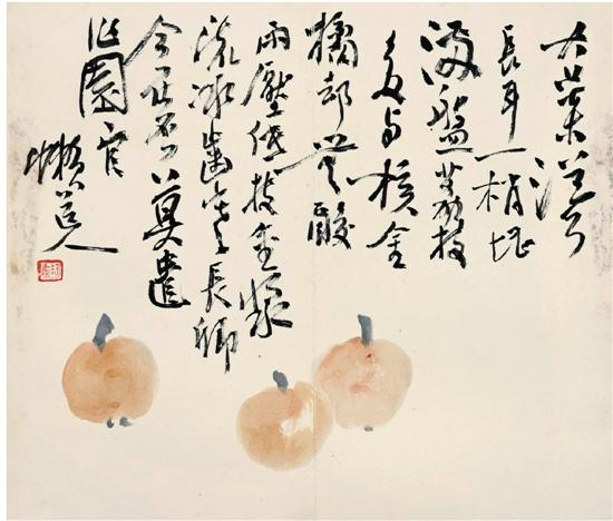 1933年，潘天寿先生为国立杭州艺专（现为中国美术学院）学生画的课徒稿，现由中国美术学院美术馆藏。